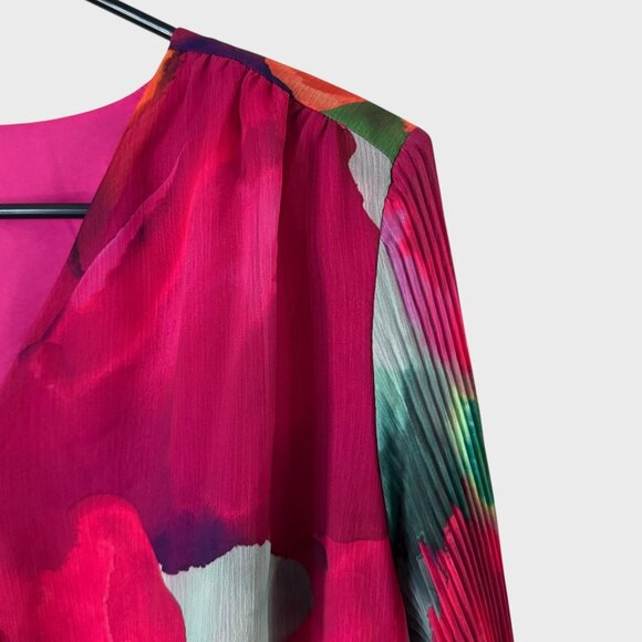 INC International Concepts Pleated-Sleeve Suplice-Neck Blouse Women's 1X New - Picture 7 of 14